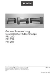 Miele PRI 217 Gebrauchsanweisung
