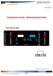 Stramatel 452 PS 920 Technische Daten - Montageanleitung