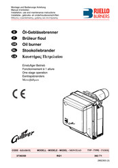 Riello Burners Gulliver RG1 Montage Und Bedienungs Anleitung