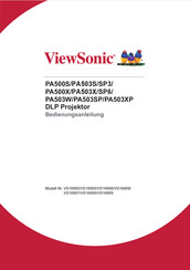 ViewSonic PA503W Bedienungsanleitung