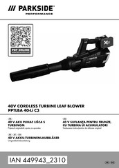 Parkside Performance PPTLBA 40-LI C3 Originalbetriebsanleitung