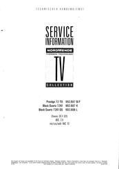 Nordmende Prestige 72 TD Serviceinformation