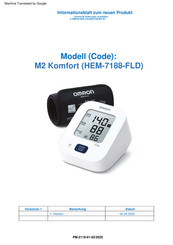 Omron M2 Informationsblatt