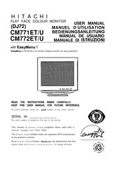 Hitachi CM771ET/U Bedienungsanleitung