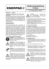 Enerpac NC-Serie Bedienungsanleitung