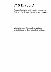 Aeg 710 D Montage- Und Gebrauchsanweisungen