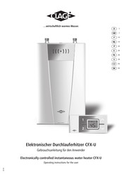 clage CFX-U Gebrauchsanleitung Für Den Anwender
