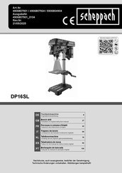 Scheppach DP16SL Originalbetriebsanleitung