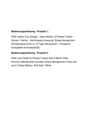 Fitbit inspire 3 Bedienungsanleitung