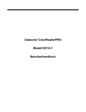 Datacolor ColorReaderPRO DC10-1 Benutzerhandbuch
