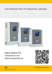 Steca Solarix PLI Installations- Und Bedienungsanleitung