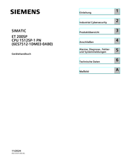 Siemens CPU 1512SP-1 PN Gerätehandbuch