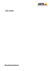 Axis S4000 Rack Recorder Benutzerhandbuch