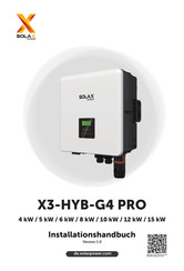 SolaX Power X3-HYB-G4 PRO Installationshandbuch