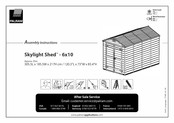 Palram Skylight Shed Montageanleitung