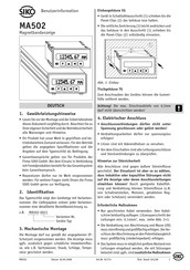 Siko MA502 Software S Benutzerinformation
