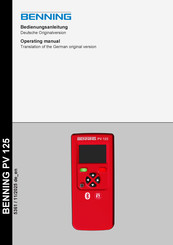 Benning PV 125 Bedienungsanleitung