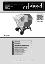 Scheppach HS510 Originalbetriebsanleitung