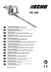 Echo HC 500 Gebrauchsanweisung