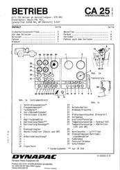 Dynapac CA 25 Betriebsanleitung