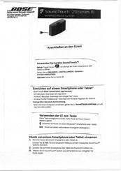 Bose SOUNDTOUCH 20 SERIES III Kurzanleitung