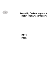 Wamsler K144 Bedienungs- Und Instandhaltungsanleitung
