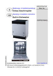 Respekta GSP60VMAQ Bedienungs- & Installationsanleitung
