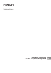 Euchner CES-I-IO C07 Serie Betriebsanleitung