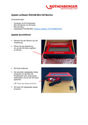 Rothenberger ROCAM mobile Update-Anleitung