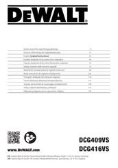 Dewalt DCG409VS Originalanweisung