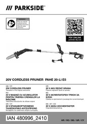 Parkside PAHE 20-Li E5 Originalbetriebsanleitung