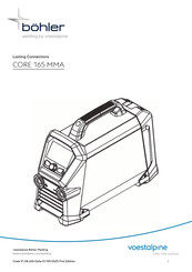 Voestalpine bohler CORE 165 MMA Bedienungsanleitung