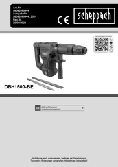 Scheppach DBH1500-BE Originalbetriebsanleitung