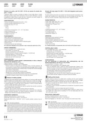 Vimar LINEA Bedienungsanleitung