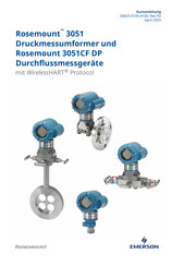 Emerson Rosemount 3051CF Kurzanleitung