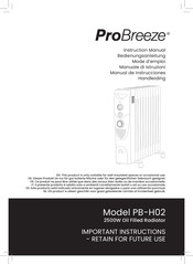 ProBreeze PB-H02 Bedienungsanleitung