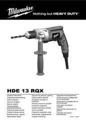 Milwaukee HDE 13 RQX Originalbetriebsanleitung