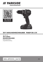 Parkside Performance HG12081 Bedienungsanleitung/Originalbetriebsanleitung