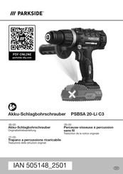 Parkside PSBSA 20-Li C3 Originalbetriebsanleitung