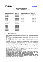 Saro 323-2012 Bedienungsanleitung