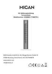 Mican TF3807TR-L Bedienungsanleitung