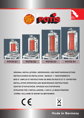 Potis E2 Installations-, Bedienungs- Und Wartungsanleitung