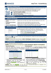 Maico easyTone Kurzanleitung