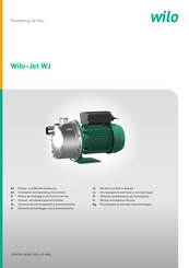 Wilo Jet WJ Einbau- Und Betriebsanleitung