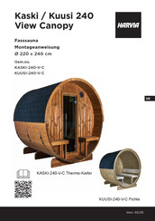 Harvia Kaski 240 Montageanweisung