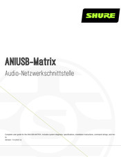 Shure ANIUSB-MATRIX Bedienungsanleitung