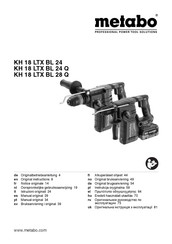 Metabo KH 18 LTX BL 24 Originalbetriebsanleitung