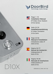 Doorbird D10 Serie Installationsanleitung