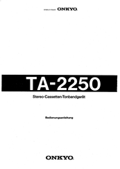 Onkyo TA-2250 Bedienungsanleitung
