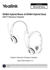 Yealink WH64 Hybrid Mono Schnellstartanleitung